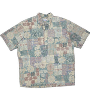 REYN SPOONER Hawaiian Shirt Floral Resort VSCO Beachy Boho Y2k 90s Normcore Camp